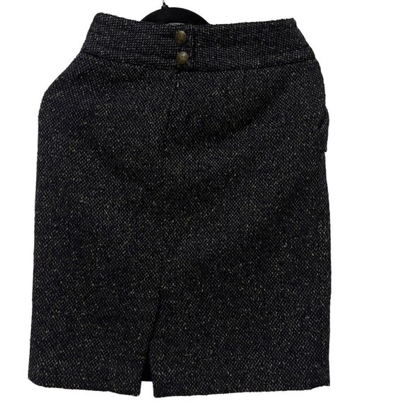 Women CABI Boss Casual Skirt Black Gray Plaid Size 4 Pre-Owned - Picture 1 of 11